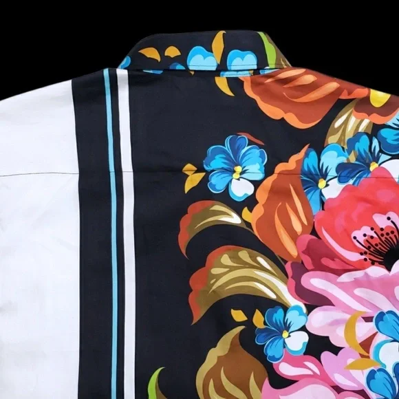 NEW Robert Graham Floral Vibrant XL Classic Fit Short Sleeve Sport Shirt
